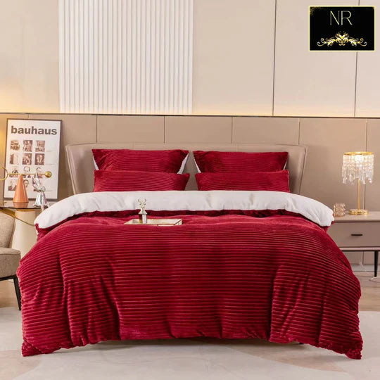 ❄️ Sherpa Wool Comforter Set – 5 Piece