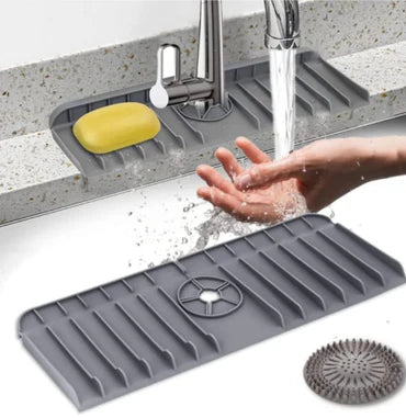 🚿 Silicone Sink Splash Guard & Organizer