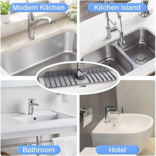 🚿 Silicone Sink Splash Guard & Organizer