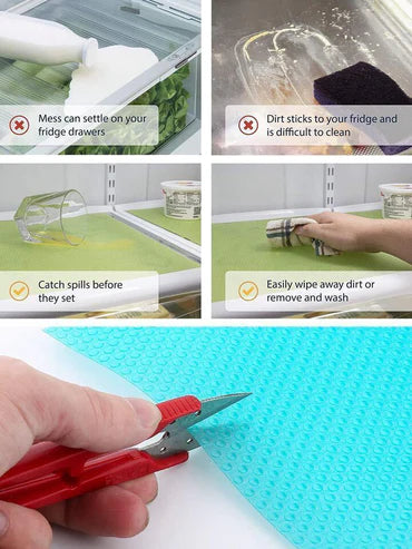 🧊 Silicone Fridge Mats – 12 Piece Set