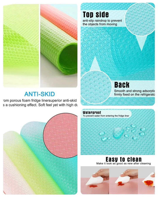 🧊 Silicone Fridge Mats – 12 Piece Set