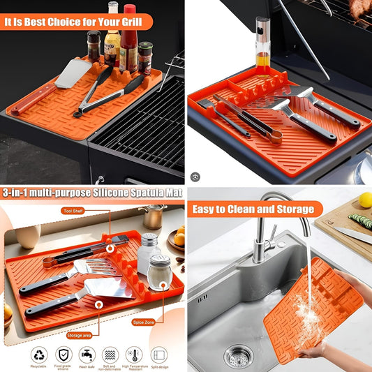🔥 Silicone Grill Side Shelf Mat 🔥