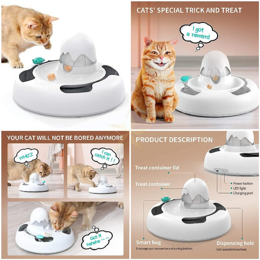 🐾 Smart Cat Treat Dispenser Toy – Interactive Hunting Fun!