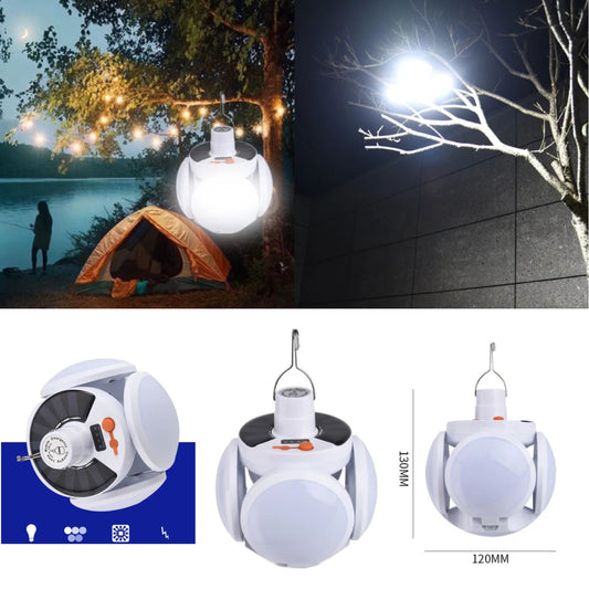 🌿 Solar 4 Leaf Hanging Light