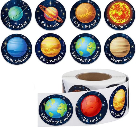 🌸 Roll of 500 Decorative Stickers