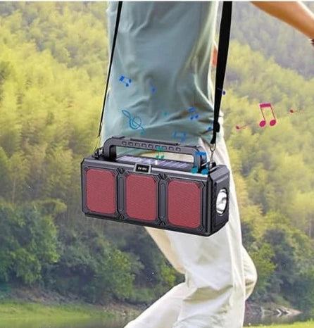 🔊 Solar Wireless Speaker with FM Radio