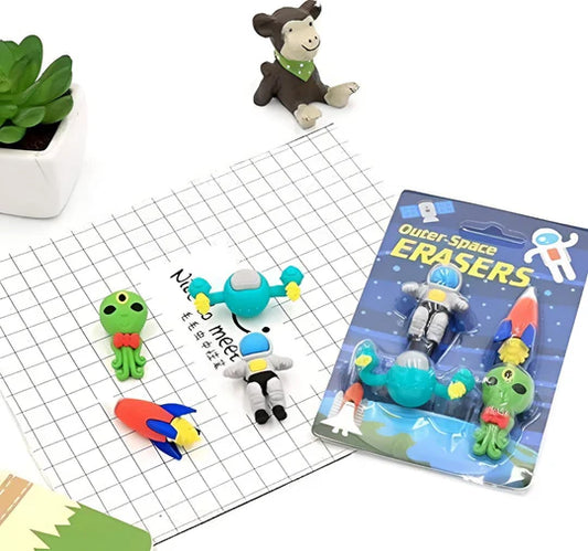 🌌 Space Erasers – Set of 4 🚀🪐