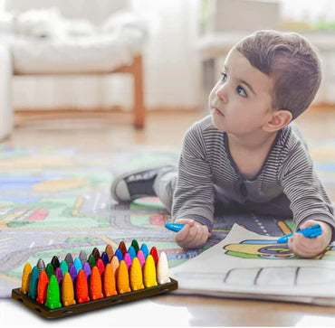🚀Spaceship Crayons – Fun, Safe & Easy for Little Hands!