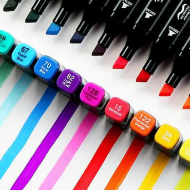 🎨 80 Permanent Colour Markers – Dual Tip | Bold & Brilliant Creativity