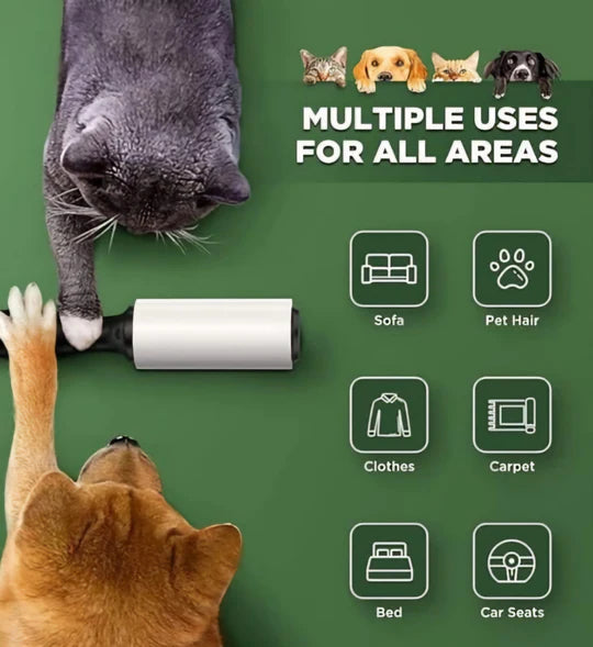 🧼 Sticky Lint Roller – Includes 2 Refills