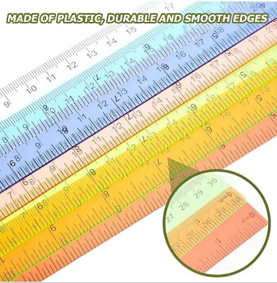 📏 Student Rulers – Pack of 12