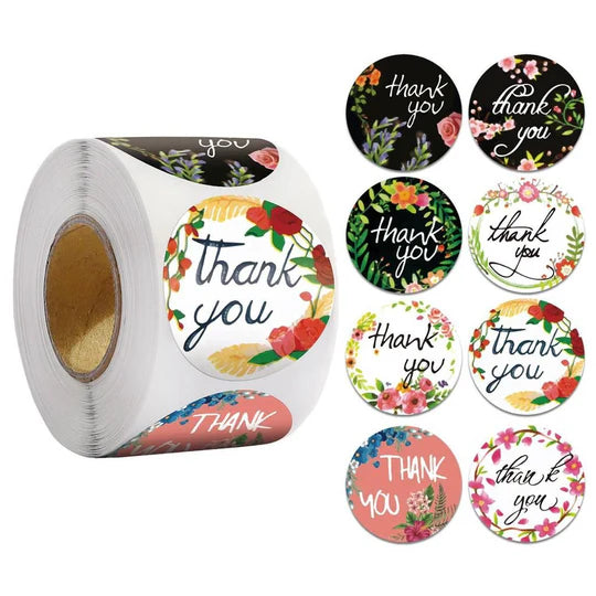 🌸 Roll of 500 Decorative Stickers