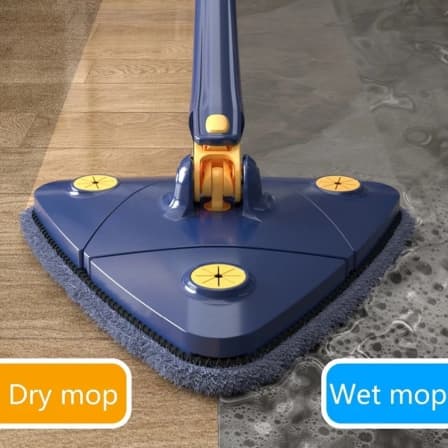🧼✨ 360° Rotatable Triangular Mop