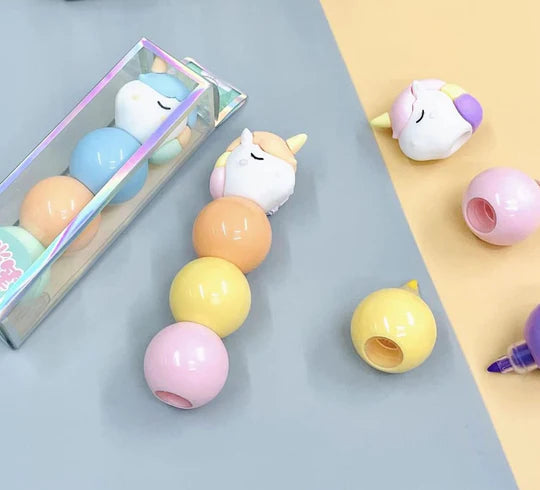 🦄✨ Unicorn Head Highlighters – Add Magic to Your Stationery!