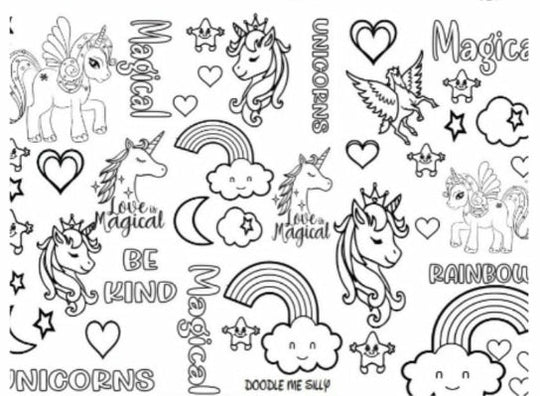 🖍️🎨 Colour Me Table Cloth (with Markers)