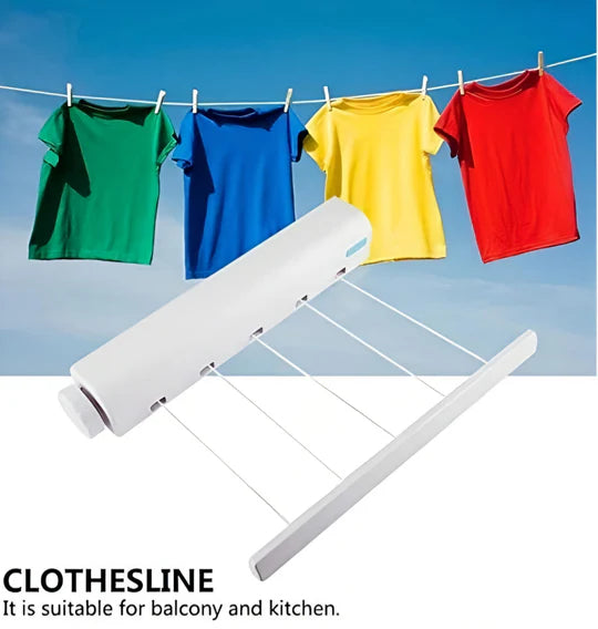 🧺 Wall-Mounted Retractable Clothesline