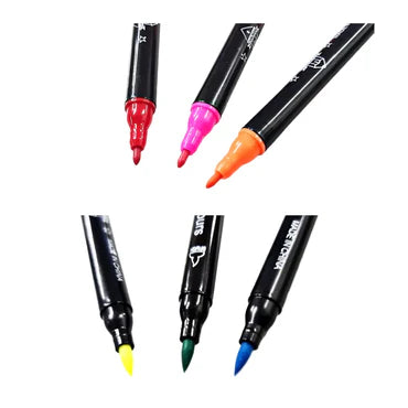 🎨 Water Double-Sided Colour Markers – 12 Piece Set