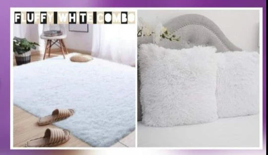 🛋️ 3-Piece Carpet & Cushion Combo