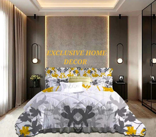 🌸 Frill Comforter Set – 5 Piece (New Design)