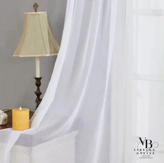 Taped Unlined Curtain – 3.5m (W) x 2.4m (H) White
